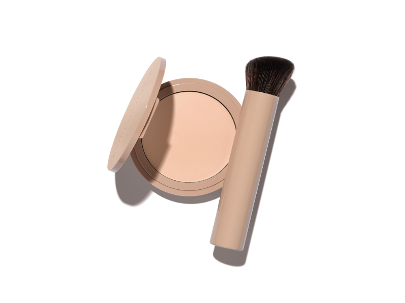 No Makeup Makeup Foundation+Brush Duo, Porcelain, 0.2 oz / 8.3 g