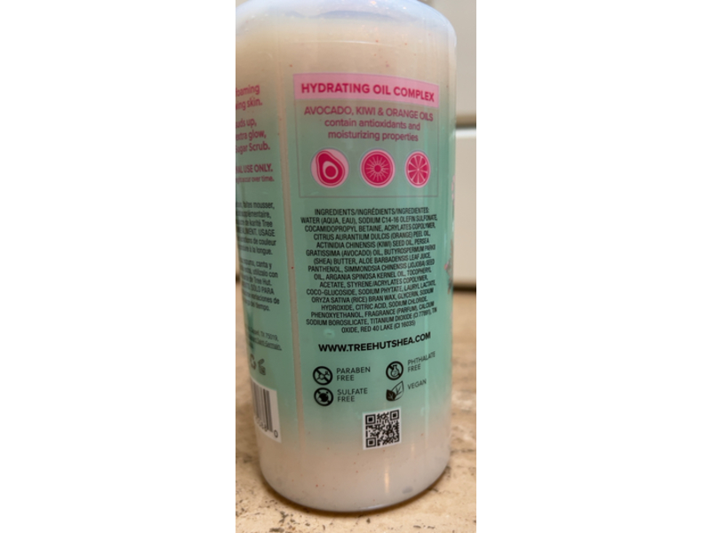 Tree Hut Foaming Gel Wash, Peppermint Pearl, 18 fl oz/532 mL