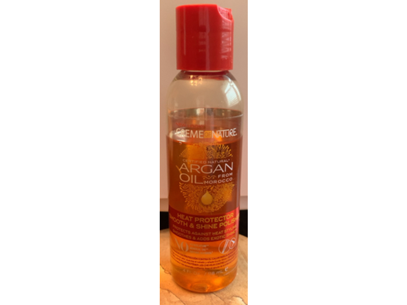 Creme Of Nature Heat Protector Smooth & Shine Polisher, Argan Oil, 4 fl oz/118 mL