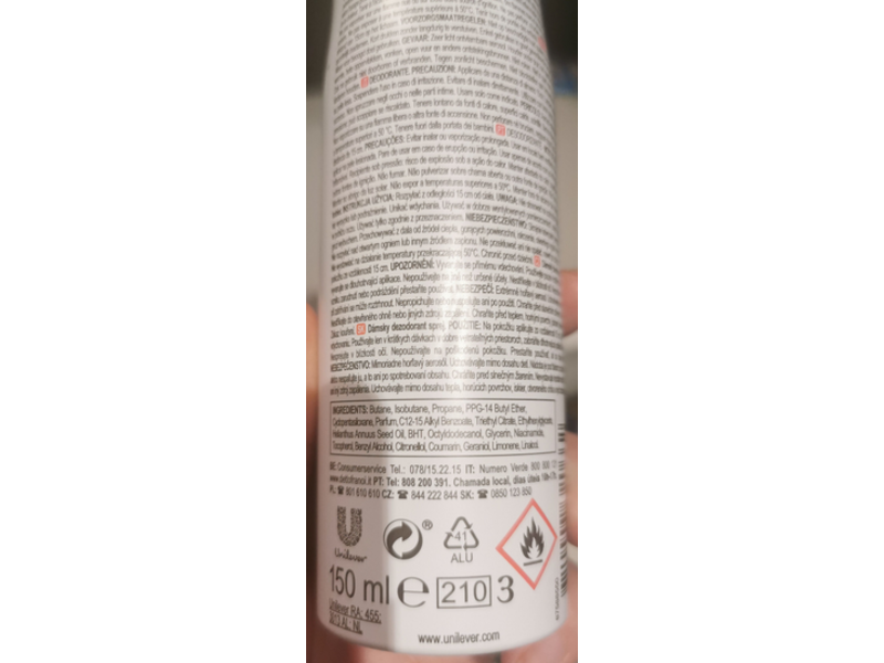 Dove 0% Aluminum Deodorant, Peach & Lemon Verbena, 150 mL