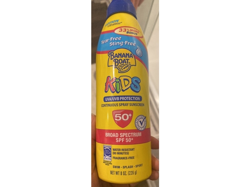 Banana Boat Kids Continuous Spray Sunscreen, SPF 50+, 8 oz/226 g