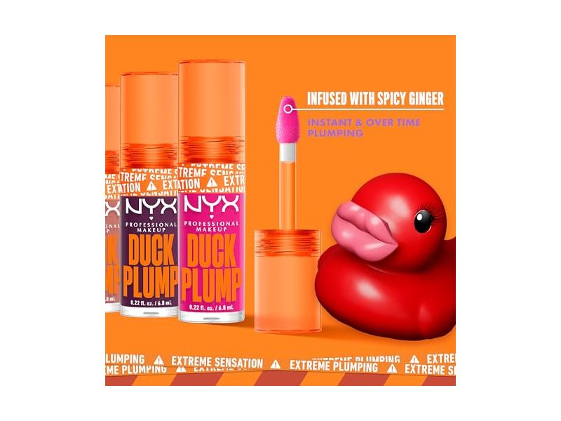 Nyx Professional Makeup Duck Plump High Pigment Lip Gloss, Mauve Out Of My Way, 0.23 fl oz/7 mL