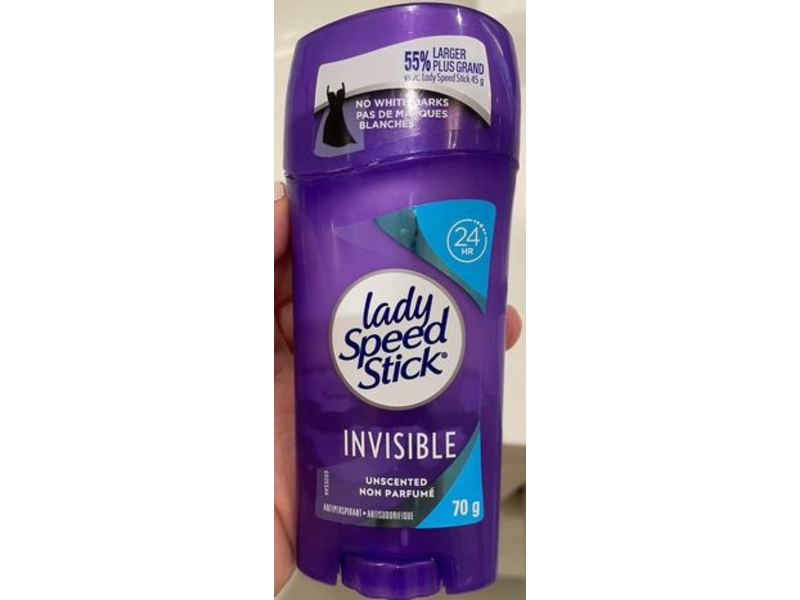 Lady Speed Stick Invisible Antiperspirant, Unscented, 70 g