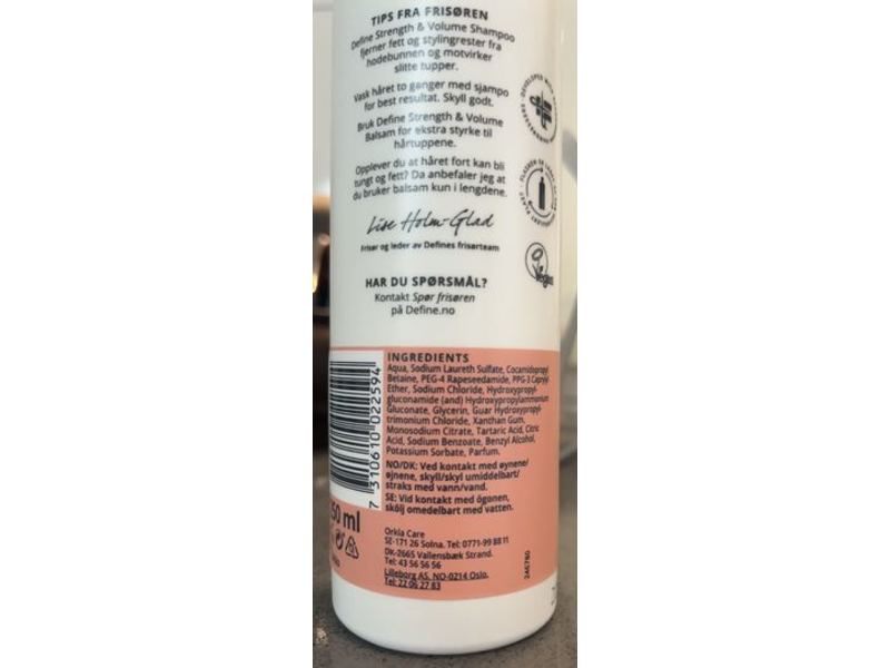 Define Strength & Volume Shampoo, 250 mL