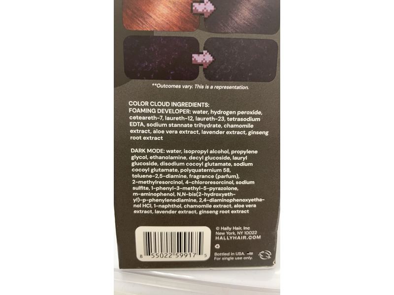 HALLY Color Cloud - Demi-Permanent Foam Hair Dye - Dark Mode 2.5 oz