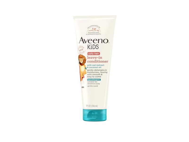 Aveeno Kids Leave-In Conditioner, Coily Hair, 8 fl oz/236 mL