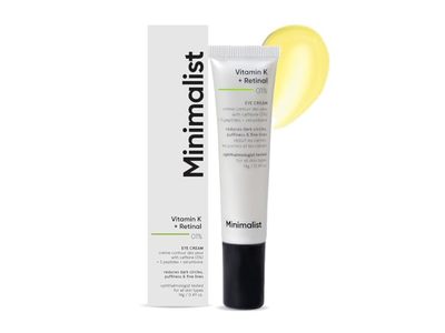 Minimalist Eye Cream, Vitamin K + Retinal 01%, 0.49 fl oz/14 g