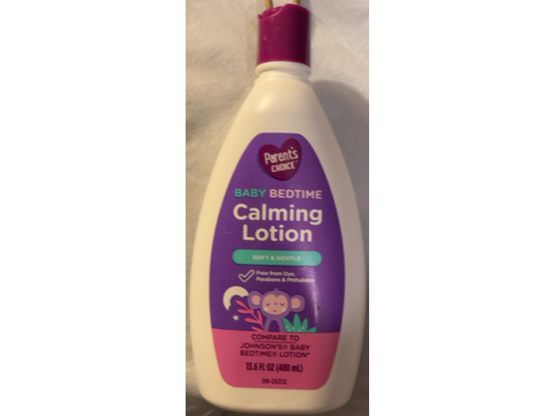 Parent's Choice Baby Bedtime Calming Lotion, Soft & Gentle, 13.6 fl oz/400 mL