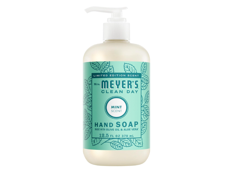 Mrs. Meyer's Clean Day Hand Soap, Mint Scent, 12.5 fl oz/370 mL