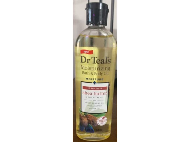 Dr Teal's Ultra Rich Moisturizing Bath & Body Oil, Shea Butter & Essential Oil, 8.8 fl oz/260 mL