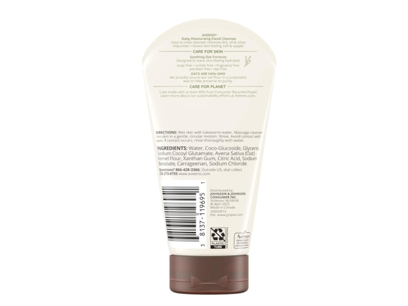 Aveeno Daily Moisturizing Facial Cleanser, 5 fl oz/147 mL