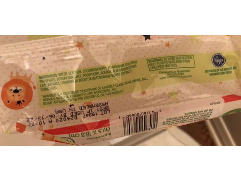 Kroger Comforts Baby Wipes, Fragrance-Free, 72 Wipes