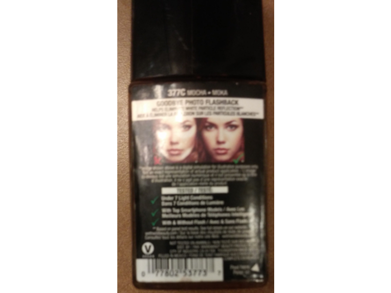 Wet N Wild Photofocus Foundation, 377C Mocha, 1.0 fl oz/30 mL
