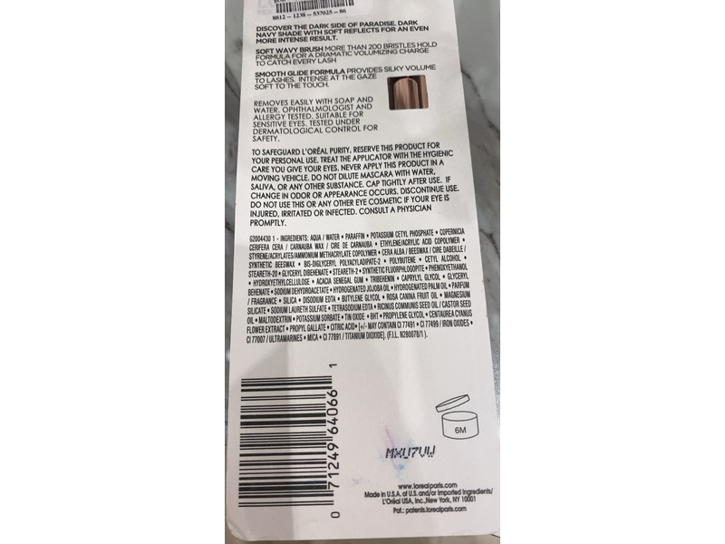 L'Oreal Paris Voluminous Lash Paradise Moon Light Mascara, 222 Dark Navy, 0.28 fl oz/8.5 mL