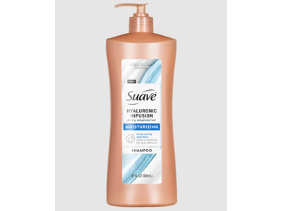 Suave Hyaluronic Infusion Moisturizing Shampoo, 28 fl oz/828 mL, Pack Of 4