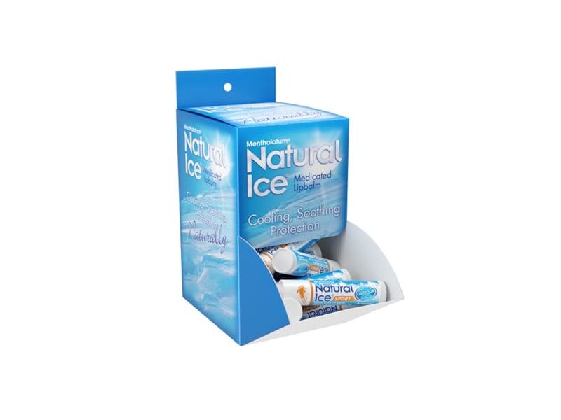 Natural Ice Sport Lip Protectant/Sunscreen, SPF 50, 0.16 oz/4.5 g, Pack Of 48
