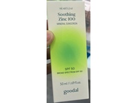 Goodal Heartleaf Soothing Zinc 100 Mineral Sunscreen, SPF 50, 1.69 fl oz/50 mL - thumbnail 2