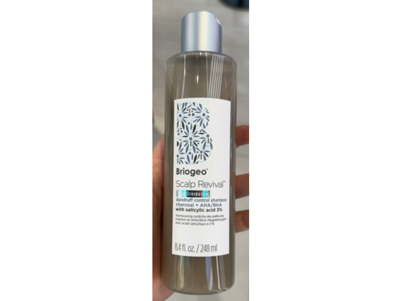 Briogeo Scalp Revival Mega Strength + Dandruff Control Shampoo, Charcoal + Aha/Bha, 8.4 fl oz/248 mL