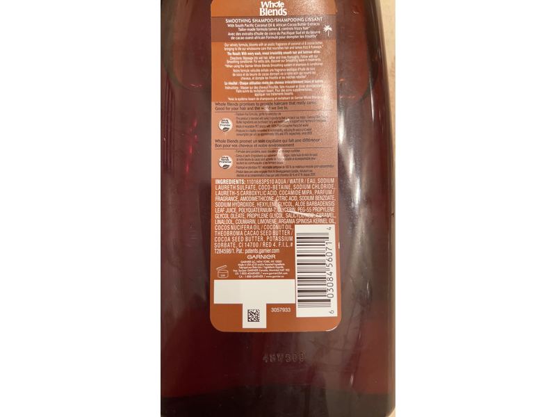 Garnier Whole Blends Smoothing Shampoo, Coconut Oil & Cocoa Butter Extract, 28 fl oz/828 mL
