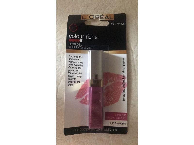 L'Oreal Paris Colour Riche Lip Gloss, Soft Mauve, 0.23 fl oz/6.8 m