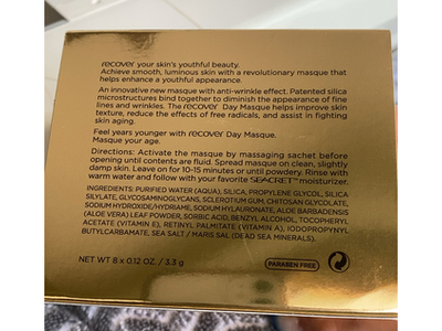 Seacret Recover Day Masque, 0.12 oz/3.3 g, Pack Of 8 Ingredients