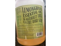 Adams Handmade Soap Castile Hand Soap, Lemongrass Essential Oil, 128 fl oz/3.78 L - thumbnail 2
