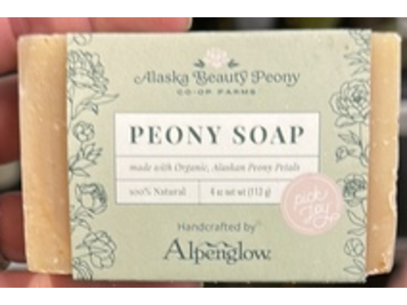 Alpenglow Bar Soap, Peony, 4 oz/113 g