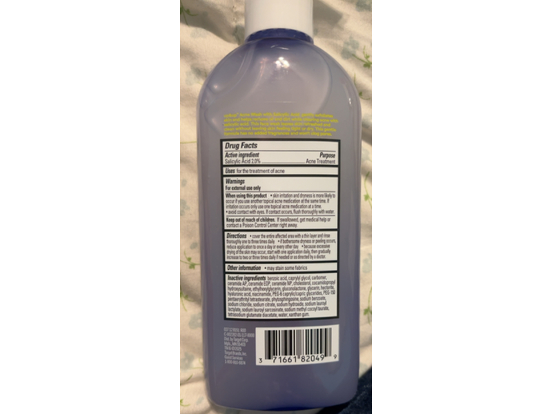 Up & Up Acne Wash, 2% Salicylic Acid, 8 fl oz/236.5 mL