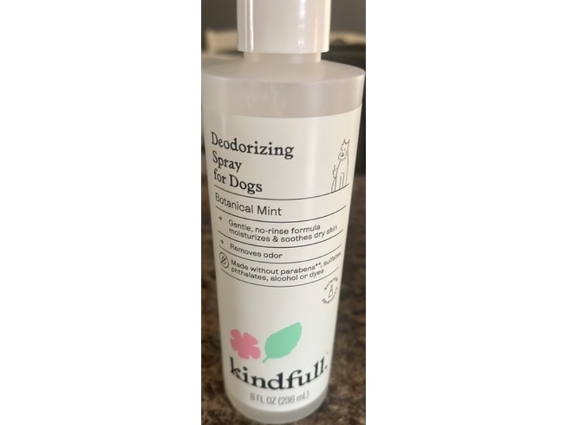 Kindfull Deodorizing Dog Spray, Botanical Mint, 8 fl oz/236 mL