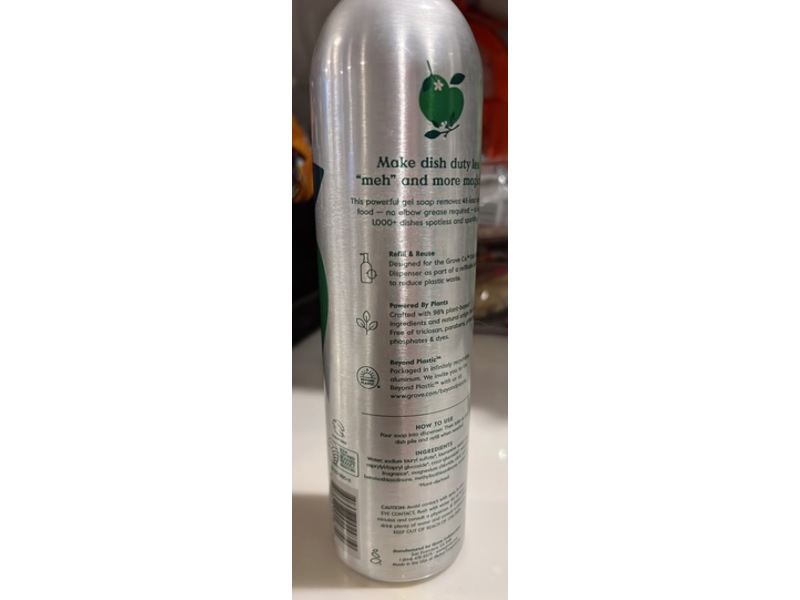 Grove Co Dish Soap, Apple & Pear Blossom, 16 f l oz/473 mL