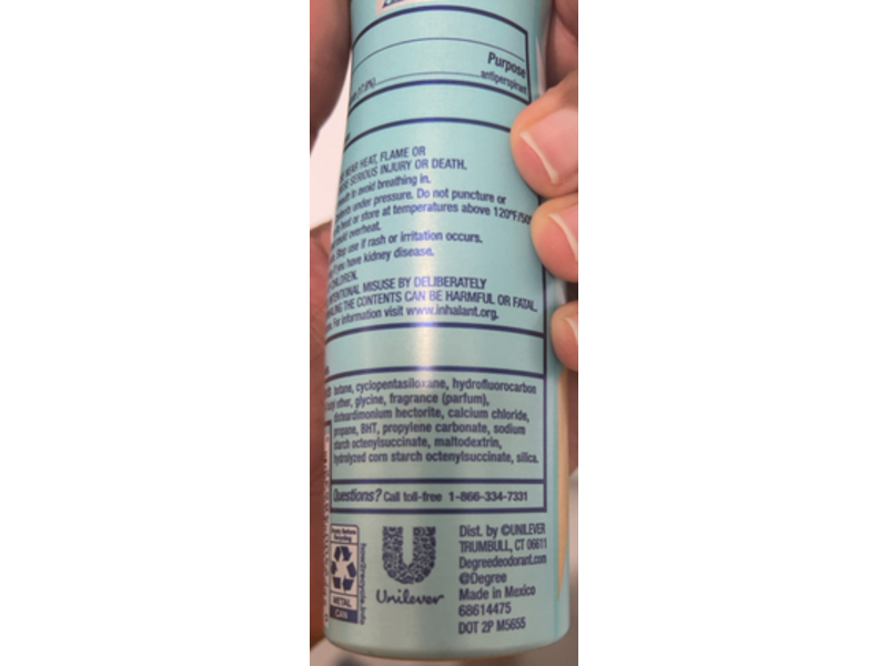 Degree Advance 72 H Motion Sense Antiperspirant Deodorant, Vanilla & Jasmine , 3.8 oz/107 g