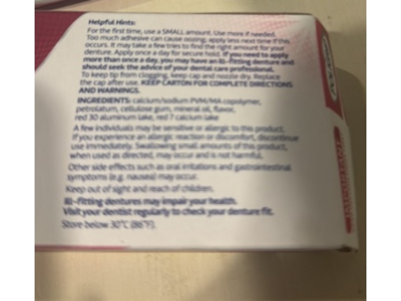 Super Poligrip Original Zinc Free Denture Adhesive Cream, Mild Mint Flavour, 4.8 oz, Pack Of 2