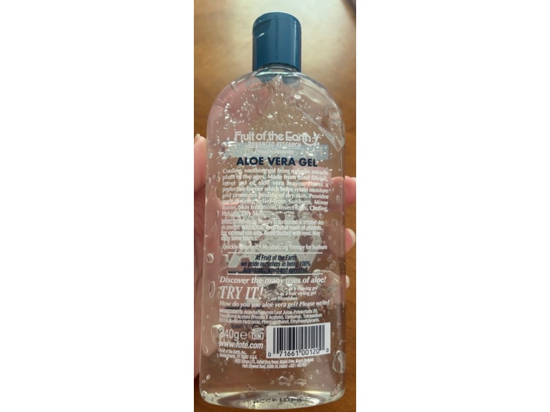 Fruit Of The Earth Aloe Vera Gel, 12 oz/340 g