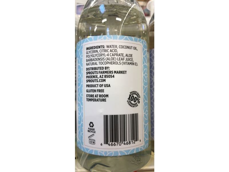 Sprouts Castile Foaming Hand Soap, Unscented, 13 fl oz/385 mL