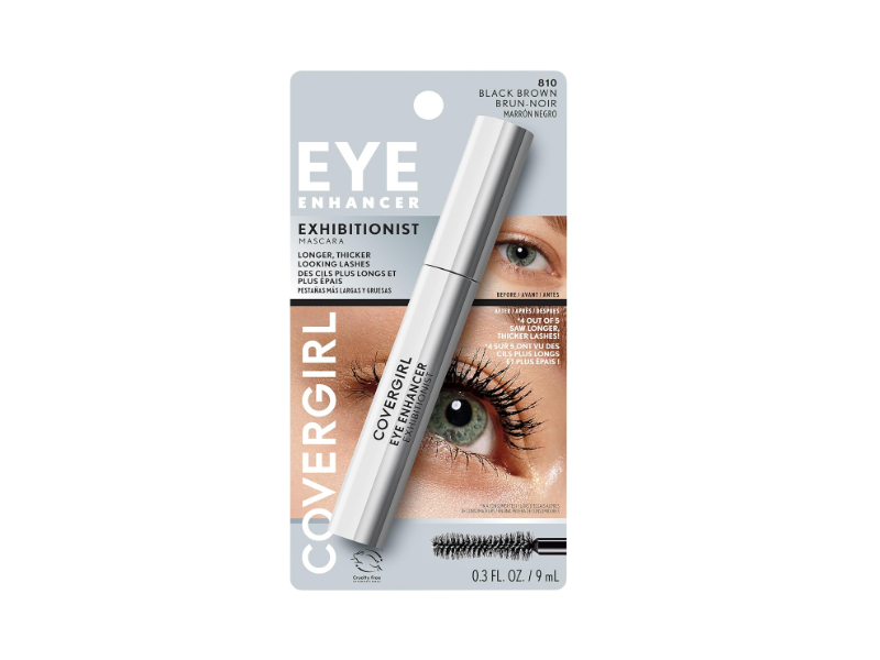 CoverGirl Exhibitionist Mascara, 810 Black Brown, 0.3 fl oz/9 mL.