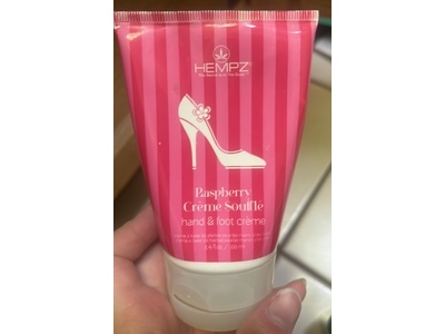 Hempz Hand & Foot Cream, Raspberry, 3.4 fl oz/100 mL