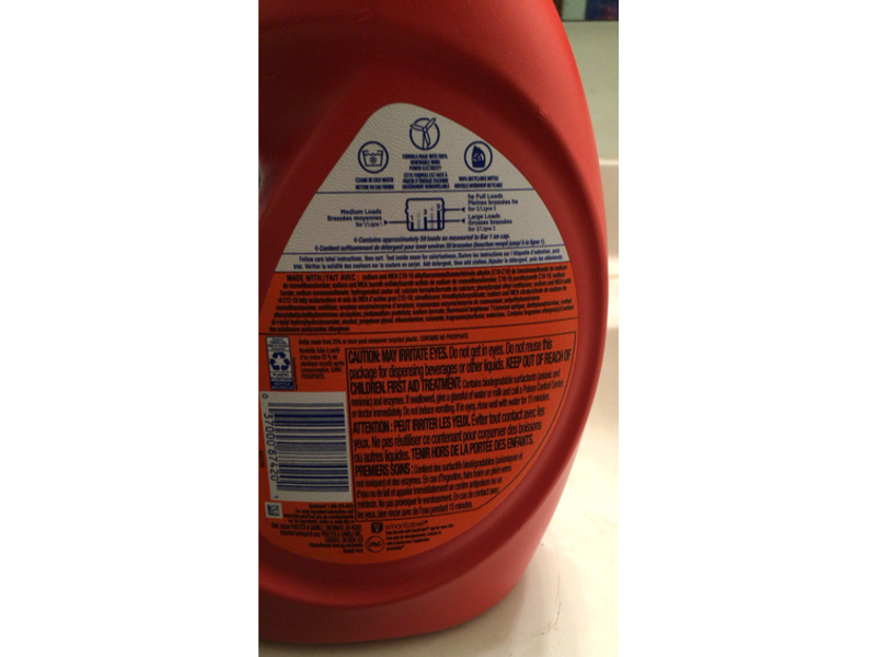 Tide Coldwater Clean Liquid Laundry Detergent, Original, 59 Loads, 92 fl oz/2.72 L