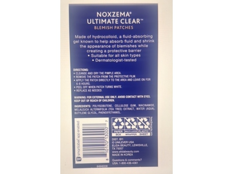 Noxzema Blemish Patches, Clear, Niacinamide & Tea Tree Extract, 30 Count
