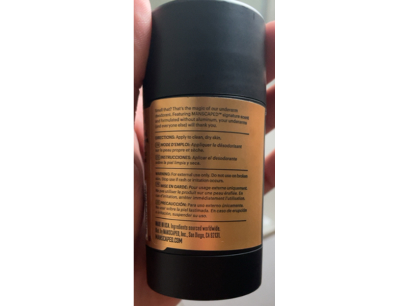 Manscaped Deodorant, Odor Protection, 2.85 oz/75 g