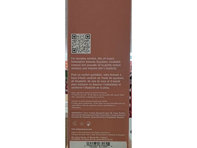 Stripes Oh My Glide Intimate Play Oil, 3.3 fl oz/100 mL