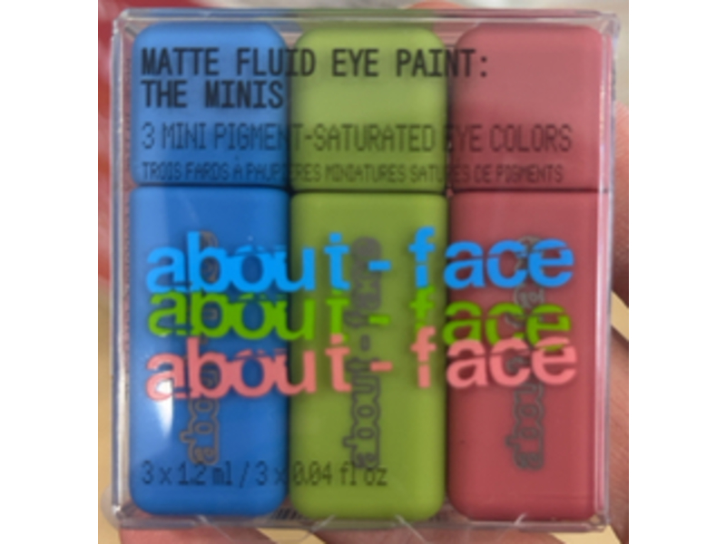 About-Face Matte Fluid Eye Paint, The Minis, 0.04 fl oz/1.2 mL