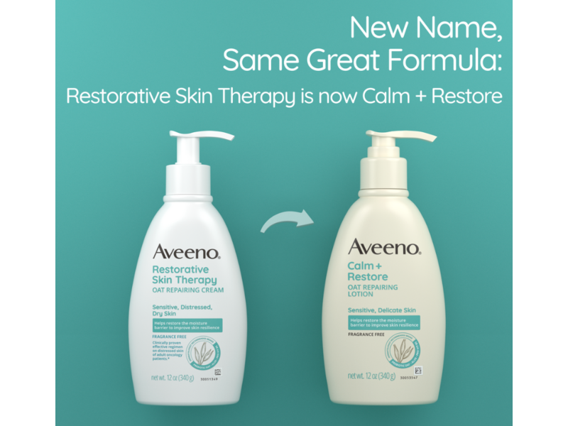 Aveeno Restorative Skin Therapy, Oat Repairing Cream, 12 oz/340 g