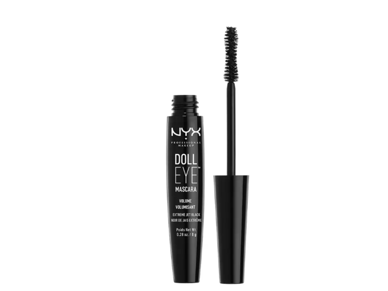 NYX Professional Makeup Doll Eye Long Lash Mascara, Volume–Black, 0.28 oz/8 g