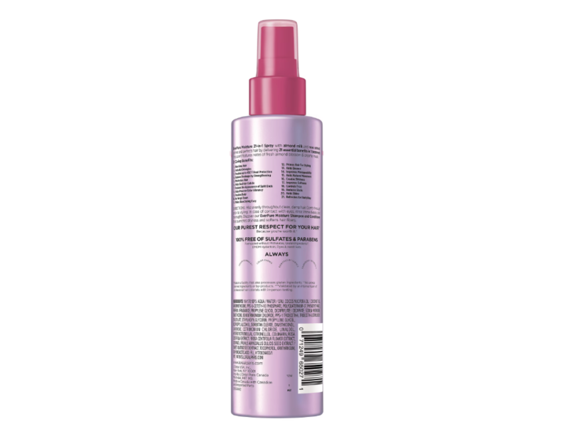 L'Oreal Paris EverPure Moisture 21-In-1 Multi-Benefit Leave-In Conditioner, Rose Extract, Sulfate Free, 6.7 fl oz/200 mL