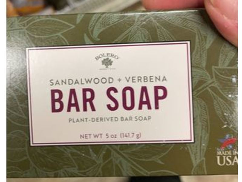 Bolero Sandalwood+Verbena Cleansing Bar Soap, 5 oz/141.7 g