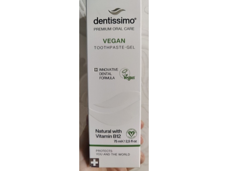Dentissimo Toothpaste Gel, Vitamin b12, 2.5 fl oz/75 mL