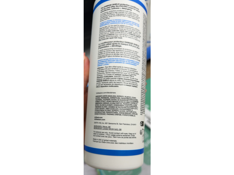 K18 Biomimetic Hairscience Damage Shield Protective Conditioner, 31.5 fl oz/930 mL