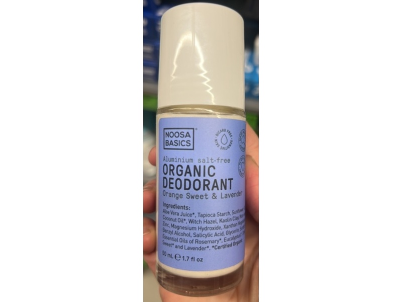 Noosa Basics Organic Deodorant, Orange Sweet & Lavender, 1.7 fl oz/50 mL