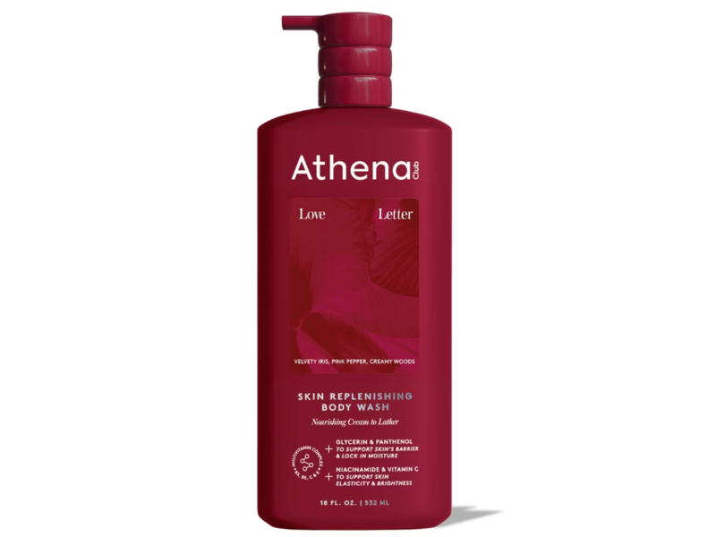 Athena Club Skin Replenishing Body Wash, Love Letter, 18 fl oz/532 mL