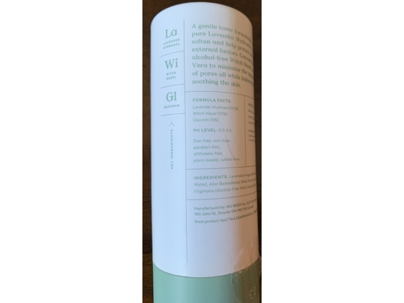 Three Ships Calm Lavender Hydrosol Toner, 2 oz/60 mL